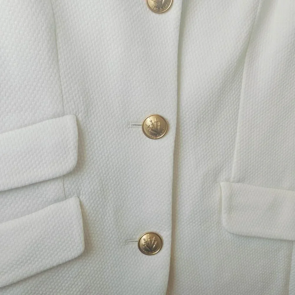 NWT rag & bone Slade Textured Knit Blazer Jacket Off White retro - Picture 10 of 10